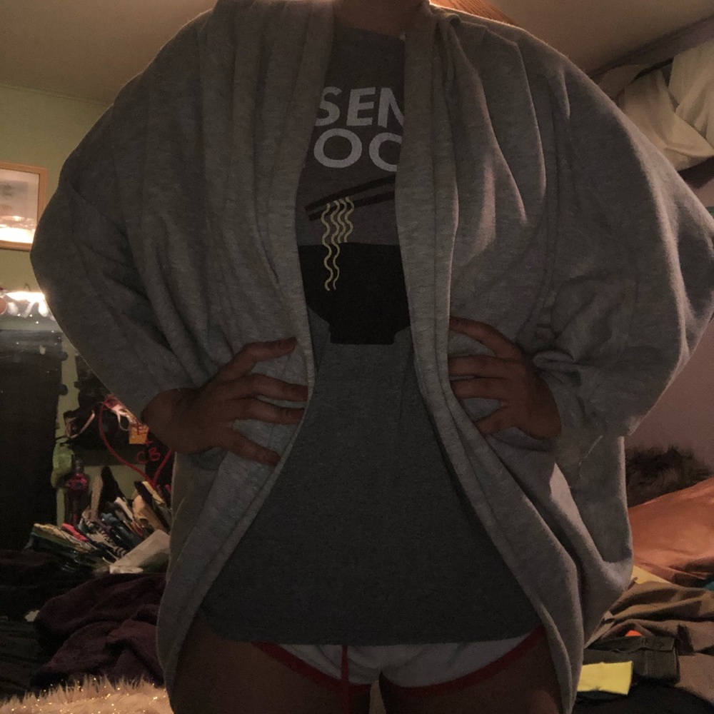 Grey Cocoon Cardi